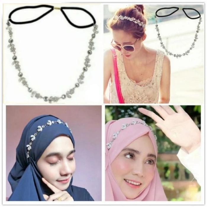 AKSESORIS HIJAB HEADBAND HEADPIECE HAIRBAND BANDO BANDANA JILBAB - NO 1