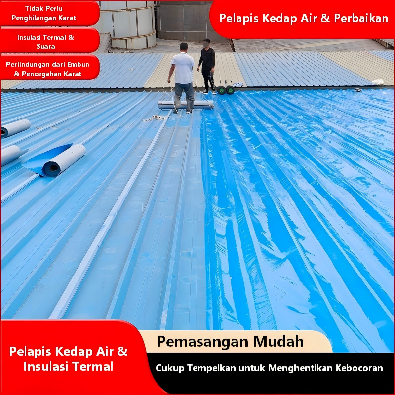 Pita Waterproofing Karet Butil Berlapis Aluminium Foil untuk Atap Baja Bergelombang
