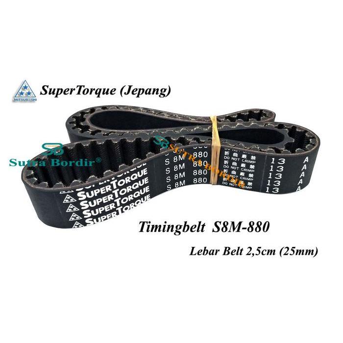 Timingbelt S8M 880 lebar 25mm vbelt dinamo S8M-880 supertorque jepang timingbelt S8M-880 lebar 25mm 