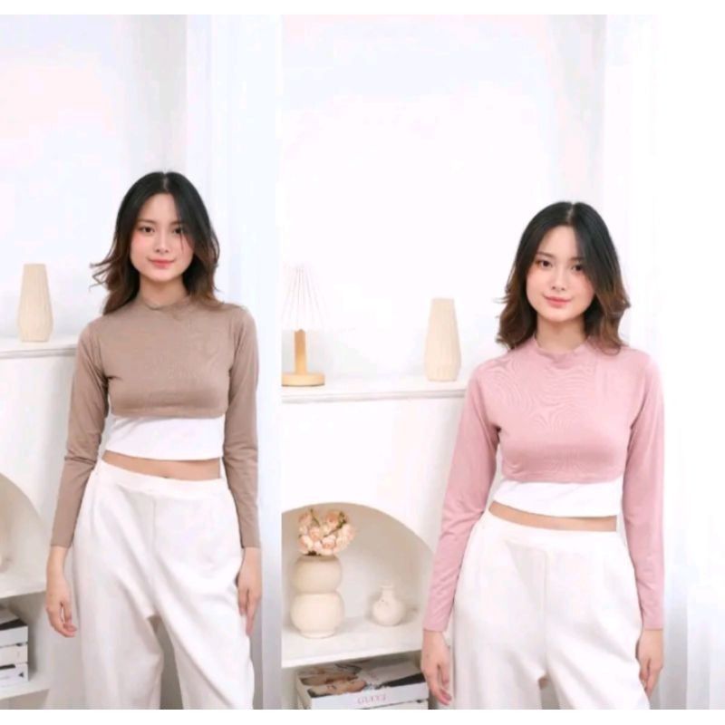 MANSET INDIA KUALITAS PREMIUM/MANSET CROP TOP/MANSET SEPARO BADAN LENGAN PANJANG