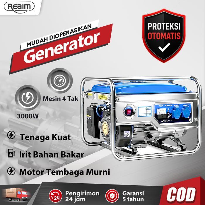 REAIM Genset Portable Genset 3000 Watt Generator Listrik Genset 4 Tak Generator Portable Genset Bens