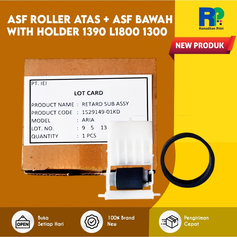 Karet Roller ASF Penarik Kertas Epson L1800 L1300 1390 Original Atas + Bawah (NEW) Murah