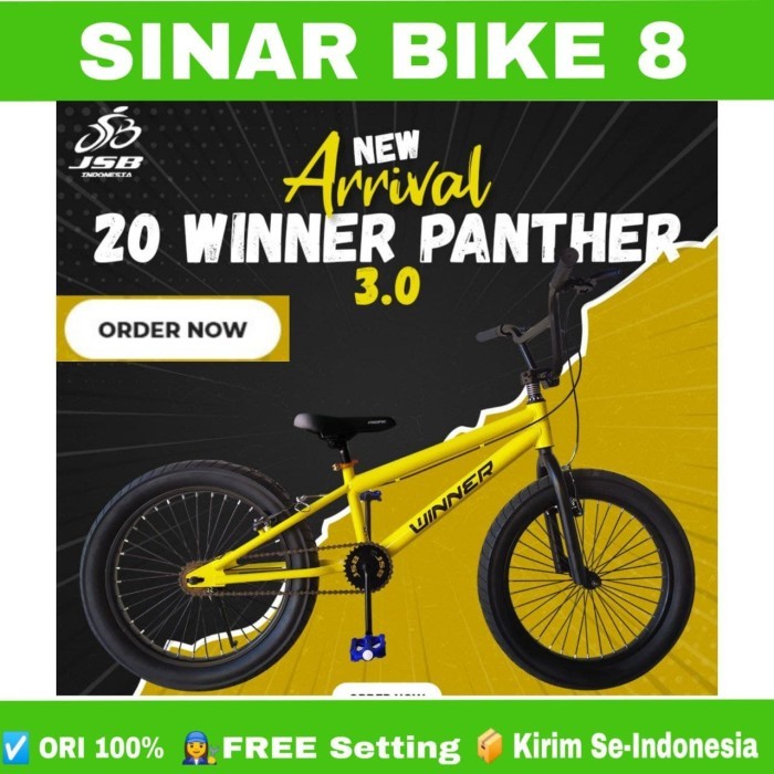 SEPEDA BMX WINNER PHANTER 3.0 UKURAN 20 INCH BAN JUMBO