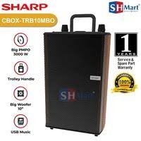 SHARP TROLLEY SPEAKER AKTIF PRO SERIES 10 INCH CBOX-TRB10MBO