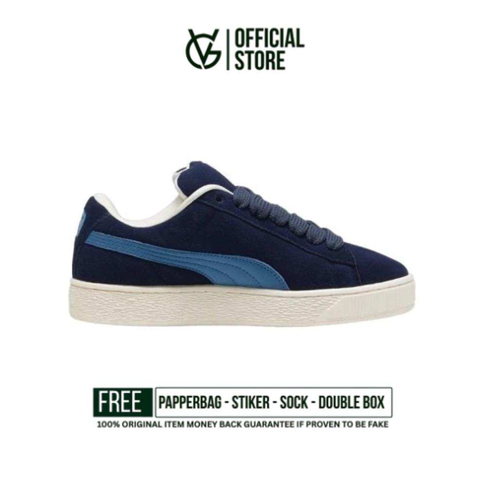 Sepatu Sneakers Puma Suede Xl Navy Blue Original Authentic Unisex