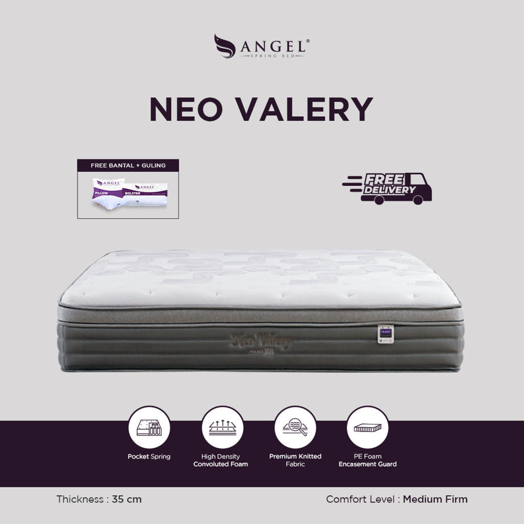 ( PROMO ) Kasur Neo Valery By Angel Spring Bed - Matras Only