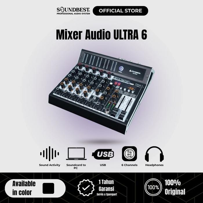 MIXER AUDIO SOUNDBEST ULTRA 6 | MIXER 6 CHANNEL