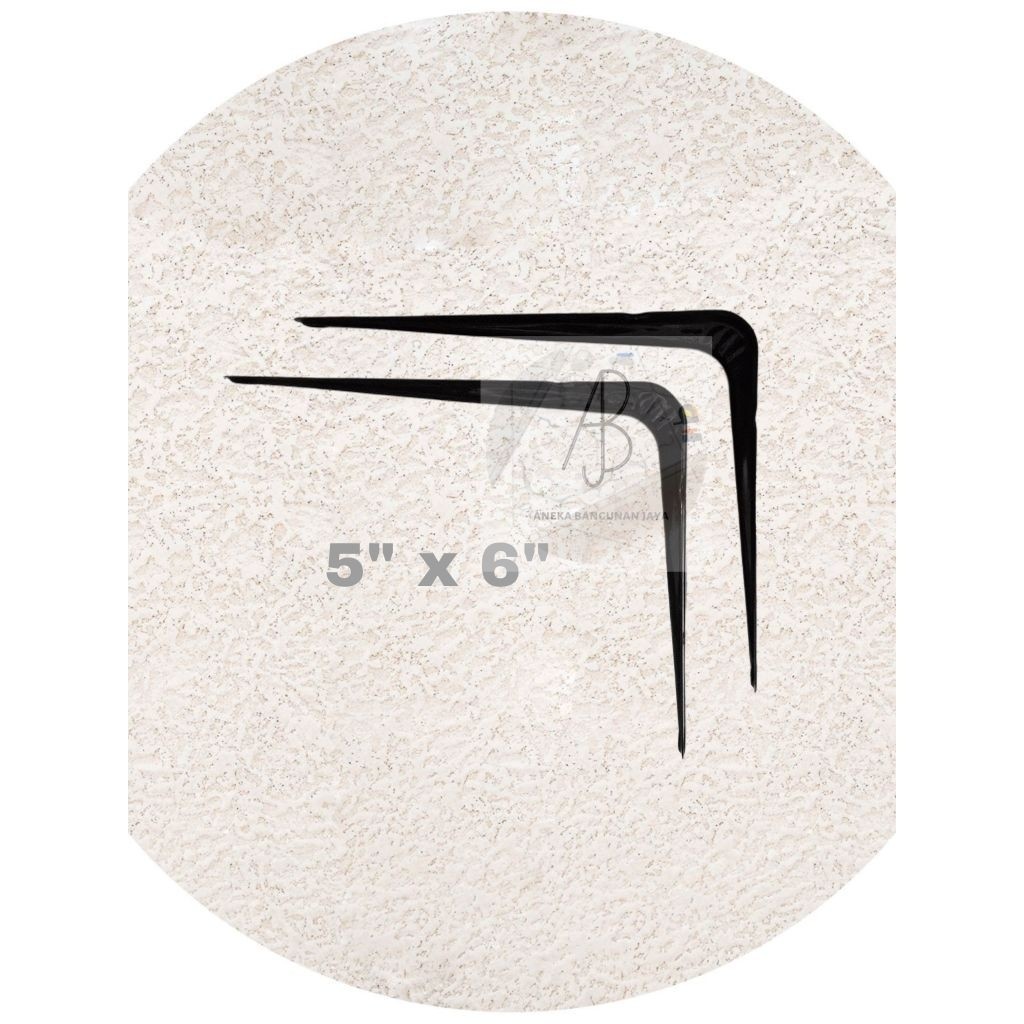 Siku Rak HITAM / Rak Penyangga HITAM / Siku Dinding / Siku Besi L / Siku Ambalan / Bracket Dinding H