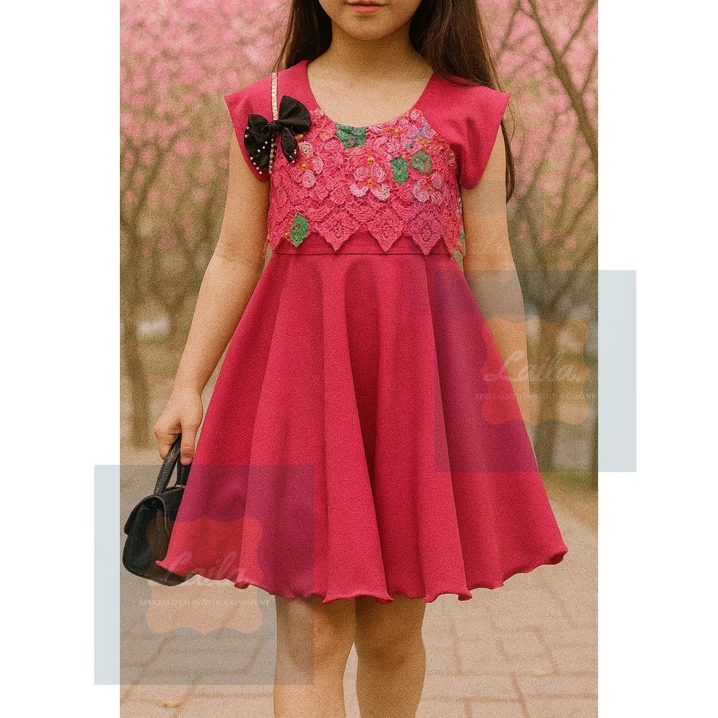 Terusan Dress Anak Cewek Brokat