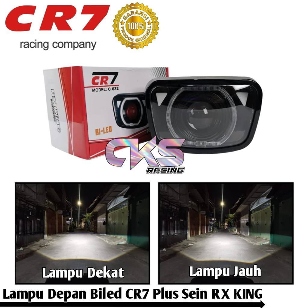 Headlamp LED Biled Model Oval Biled Matrix Original CR7 Lampu Depan RX KING Batok Oval Set