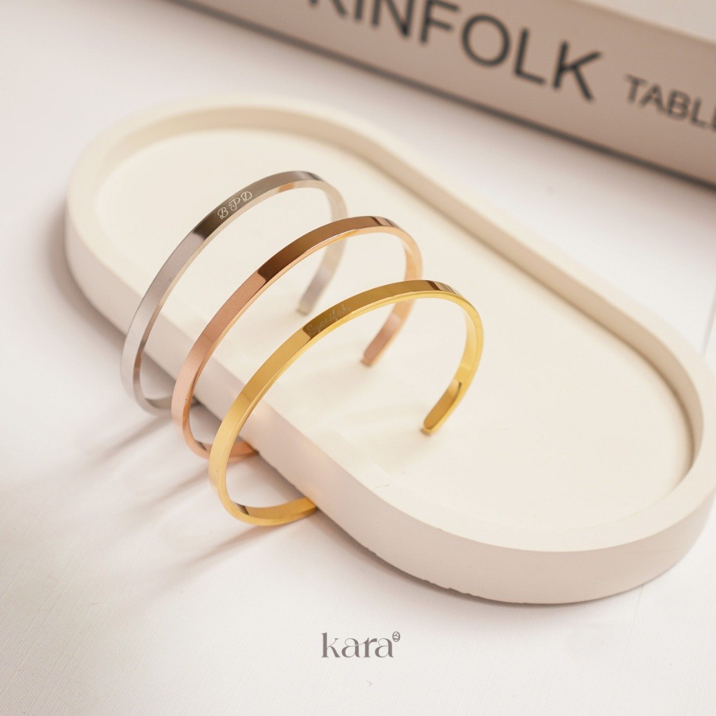 RANUWI KARA - Classic Bangle Custom Nama | Engravable Bangle