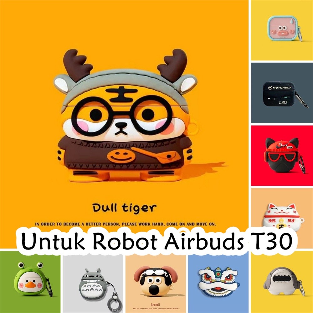 Variety Untuk Robot Airbuds T30 Core Case Soft Silikon Earphone Case Kartun