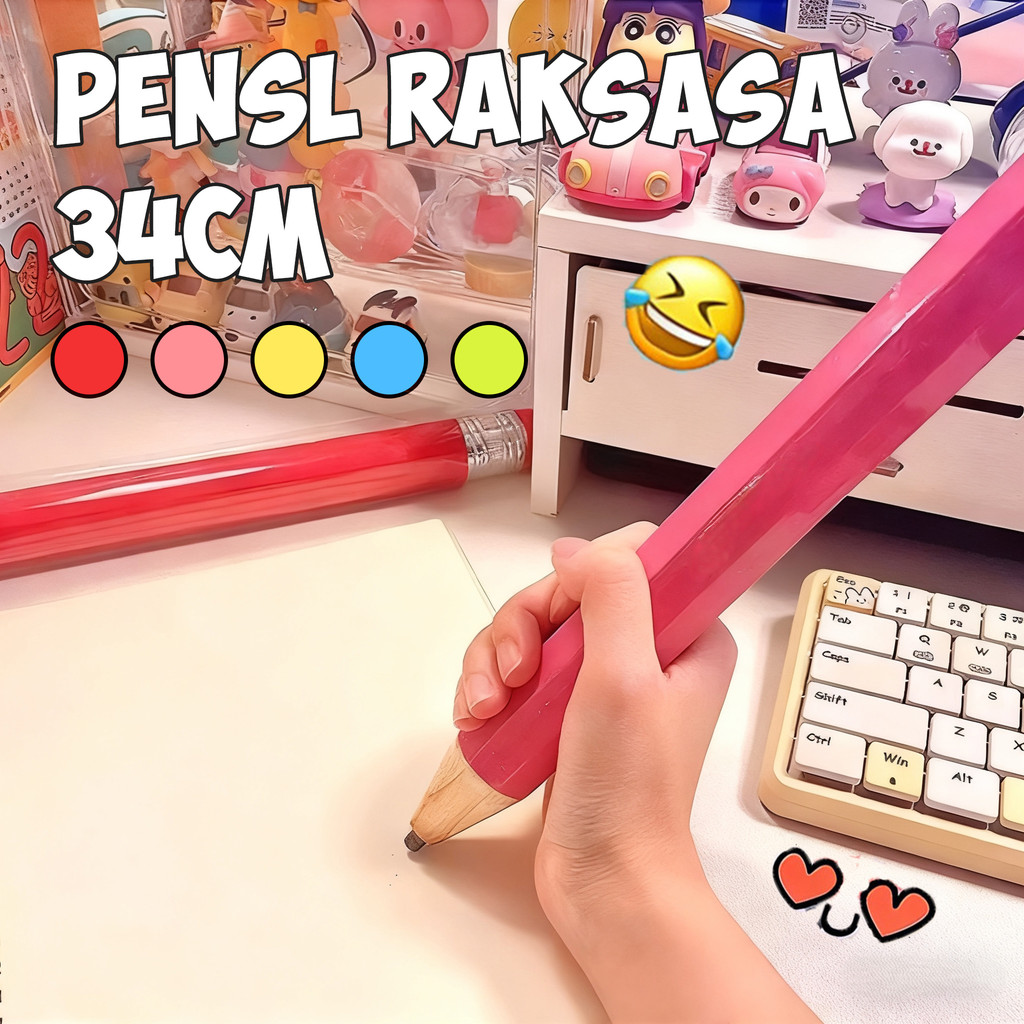 Pensil Raksasa 34cm Prop Foto Lucu, pulpen lucu dan unik pulpen lucu barang unik lucu murah