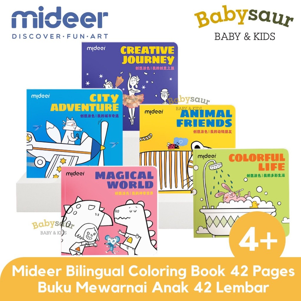 Mideer Art Coloring Drawing Colouring Book Buku Mewarnai / Warna Edukasi Anak Anak Laki Laki Perempu