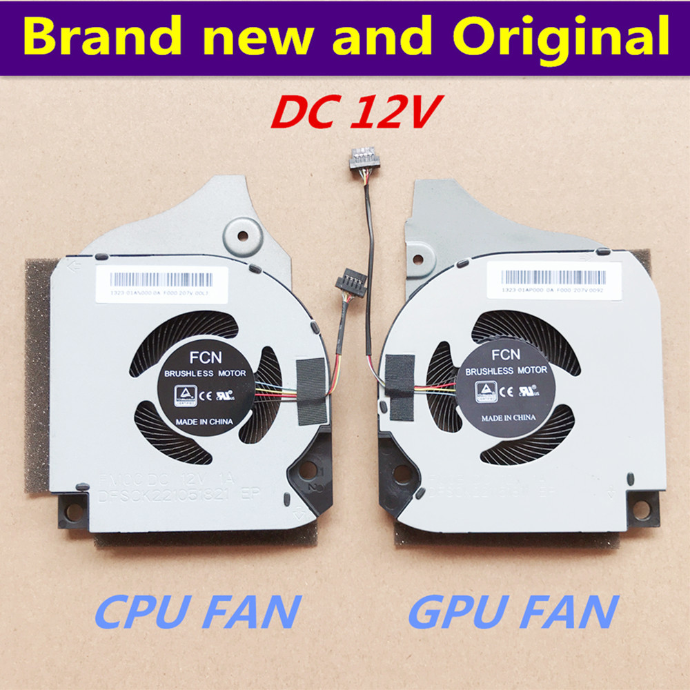 original Laptop Cooling Fan DFSCK221151811 DFSCK221051821 DC12V 1A 4PIN for DELL INSPIRON G5-5590 G7
