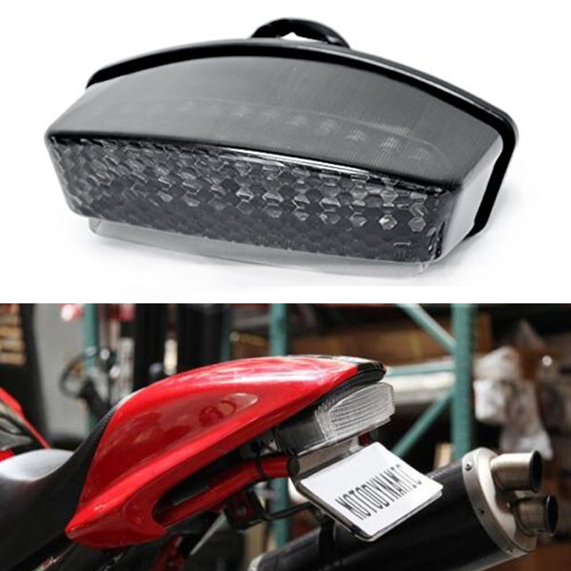 For Ducati Monster 900 1000 S2R S4 S4R S4RS 1994-2008 LED TailLights Brake Tail Lights with Integrat