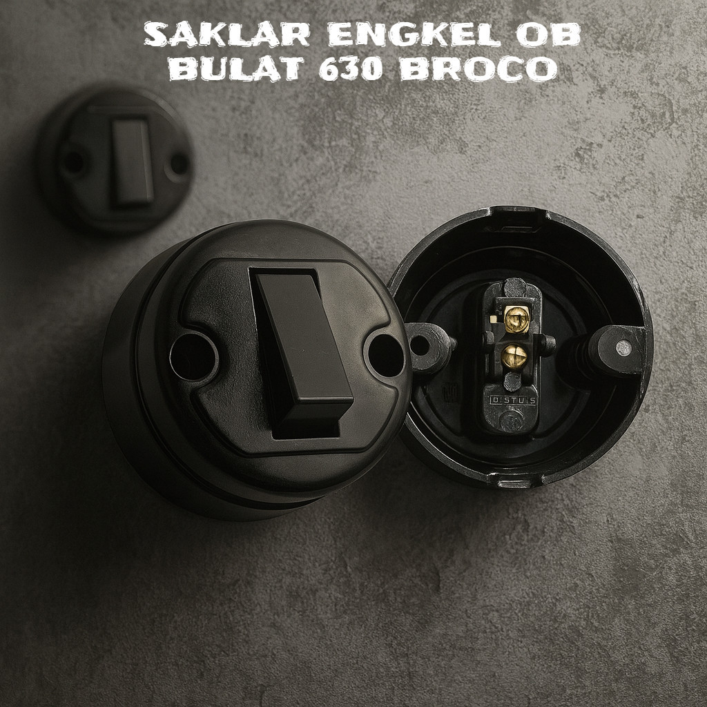 Saklar Engkel Broco OB Bulat 630 | Saklar Lampu Tanam Bulat Asli Broco | Saklar Dinding Rumah Minima