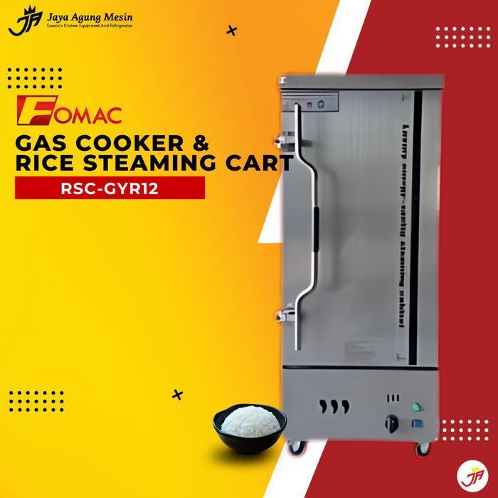 Fomac Rice Steaming Cart RSC-GYR12 ( 12 Susun ) / Mesin Pemasak Nasi / Rice Cooker FOMAC RSC GYR12