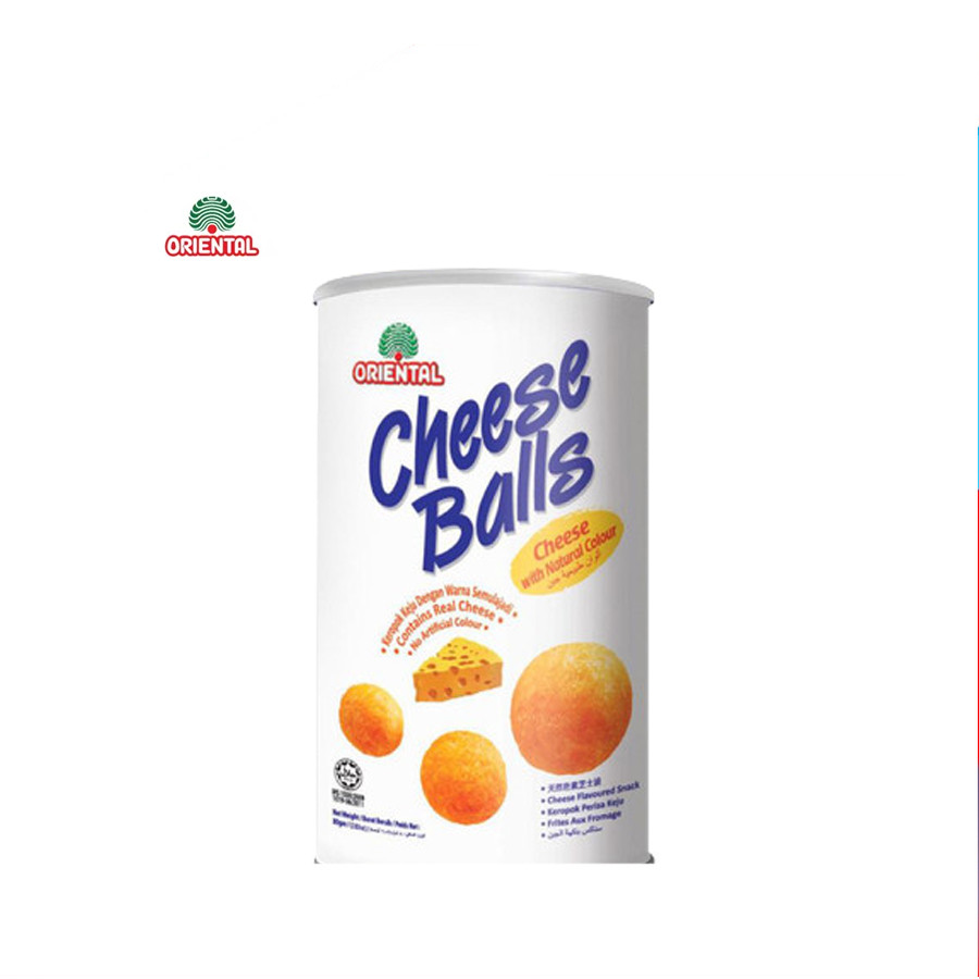 [UniGrosir] Oriental Cheese Balls Snack 80 gr Bola Keju Snek Chiki Kaleng