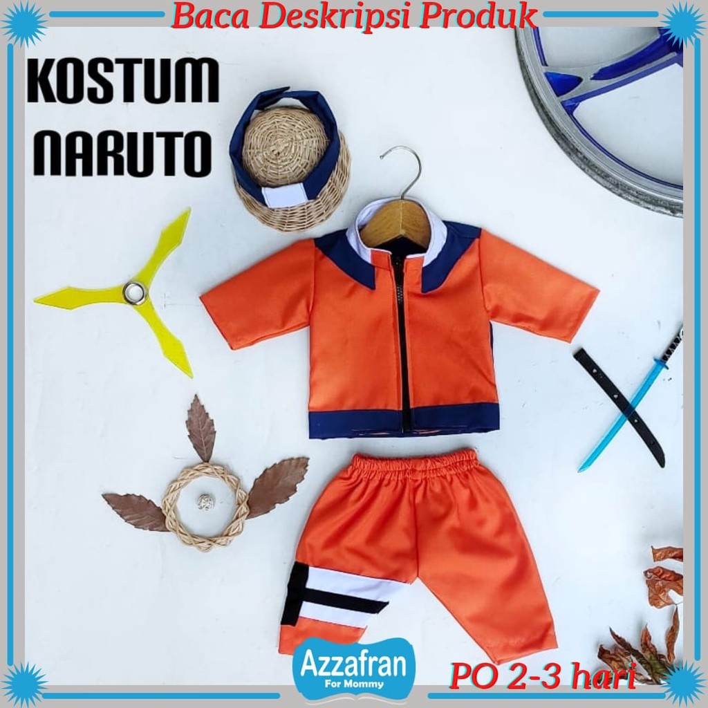 Carnaval Series | Kostum Naruto FREE headband | Setelan Anak Laki Laki | Baju Karnaval | Azzafran