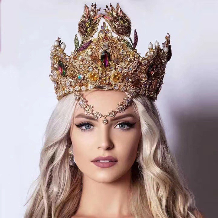 Crystal Bride Grand Crown Fashion Crown Baroque Crown Queen Party Perfect Crown