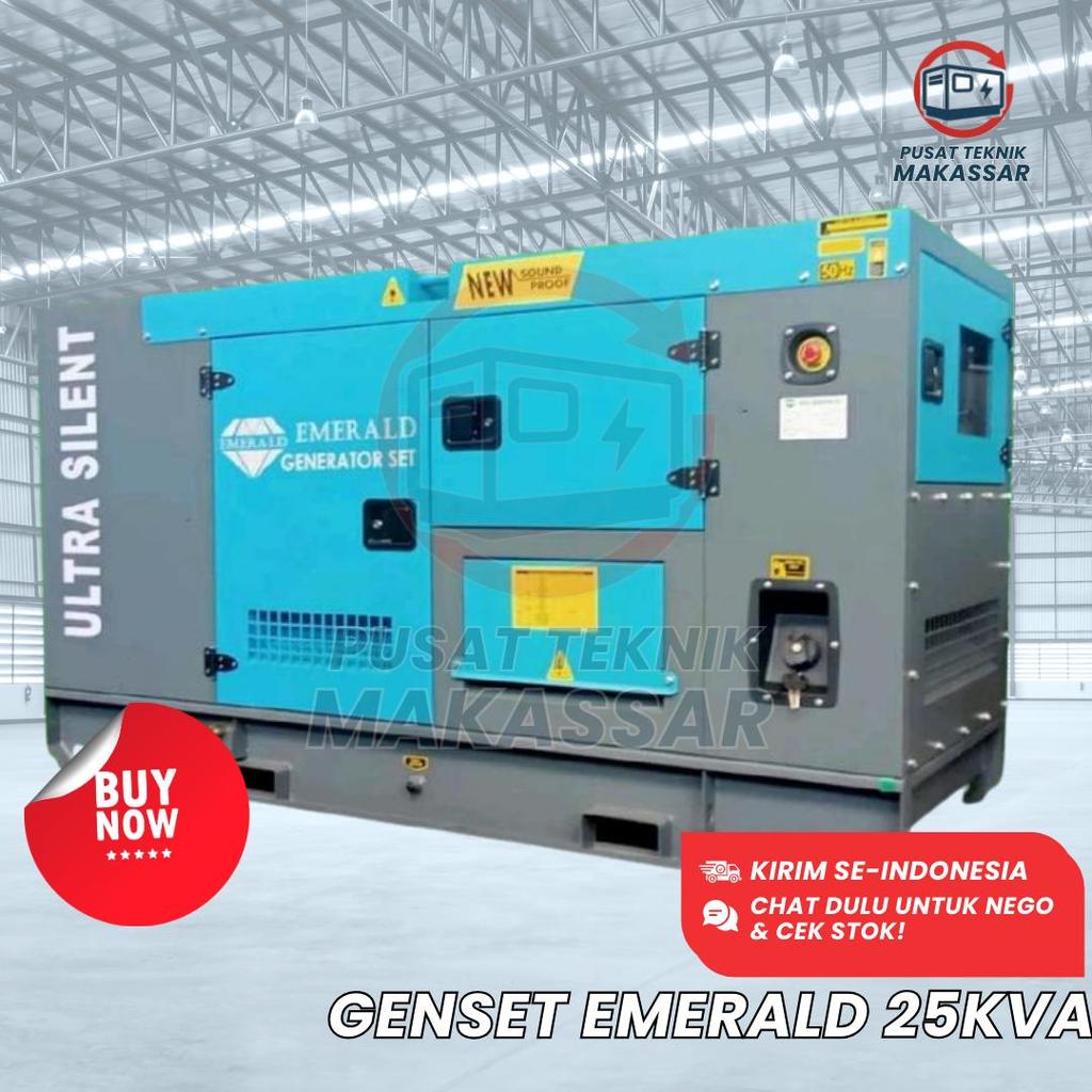 Genset 25KVA Emerald Ultra Silent Diesel Japan Technik Super Heavy Duty Generator Berlisensi Resmi B