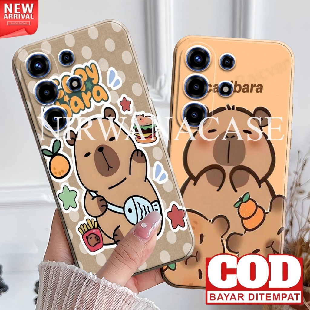 Cassing Hp Itel S26 Ultra - Case Itel S25 Ultra Terbaru Pro Camera Fashion Case Lucu Motif Beruang C