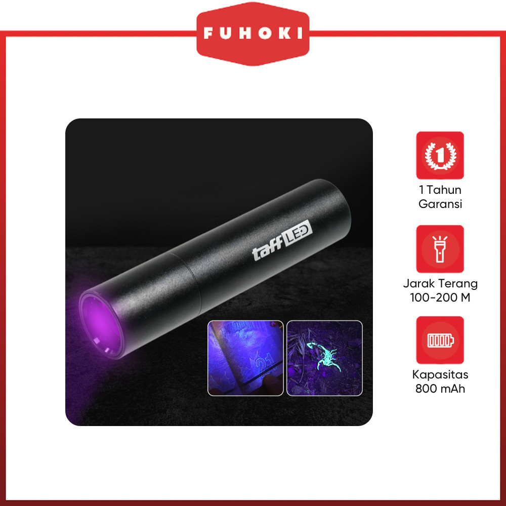 TAFFLED Senter UV Ultraviolet Mini Flashlight Money Detector 365nm - S11-Z