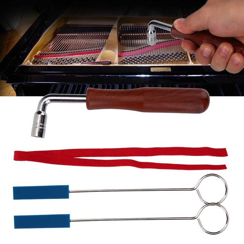 9 Pcs Piano Tuning Palu Wol Bisu Strip Alat alat tuning Piano Alat Musik