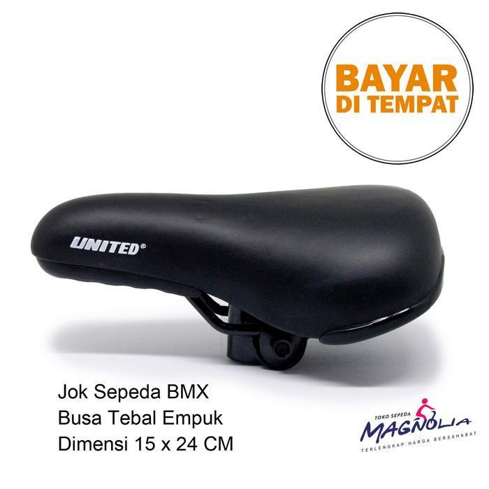 Jok Sadel Sepeda BMX Ukuran 20 United Busa Tebal Empuk - Merk United