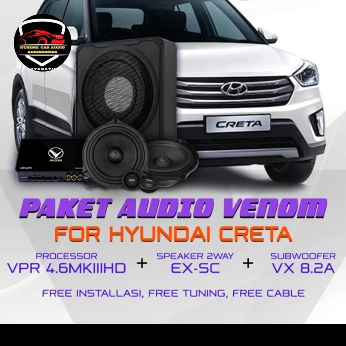 Paket Audio Venom Mobil Hyundai Creta - FREE INSTALASI - FREE CABLE- FREE PEREDAM 2 PINTU