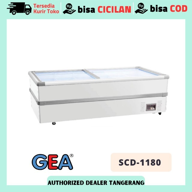 GEA SCD 1180 SCD-1180  ISLAND FREEZER SLIDING GLASS FLAT 2 KOMPRESOR ORIGINAL