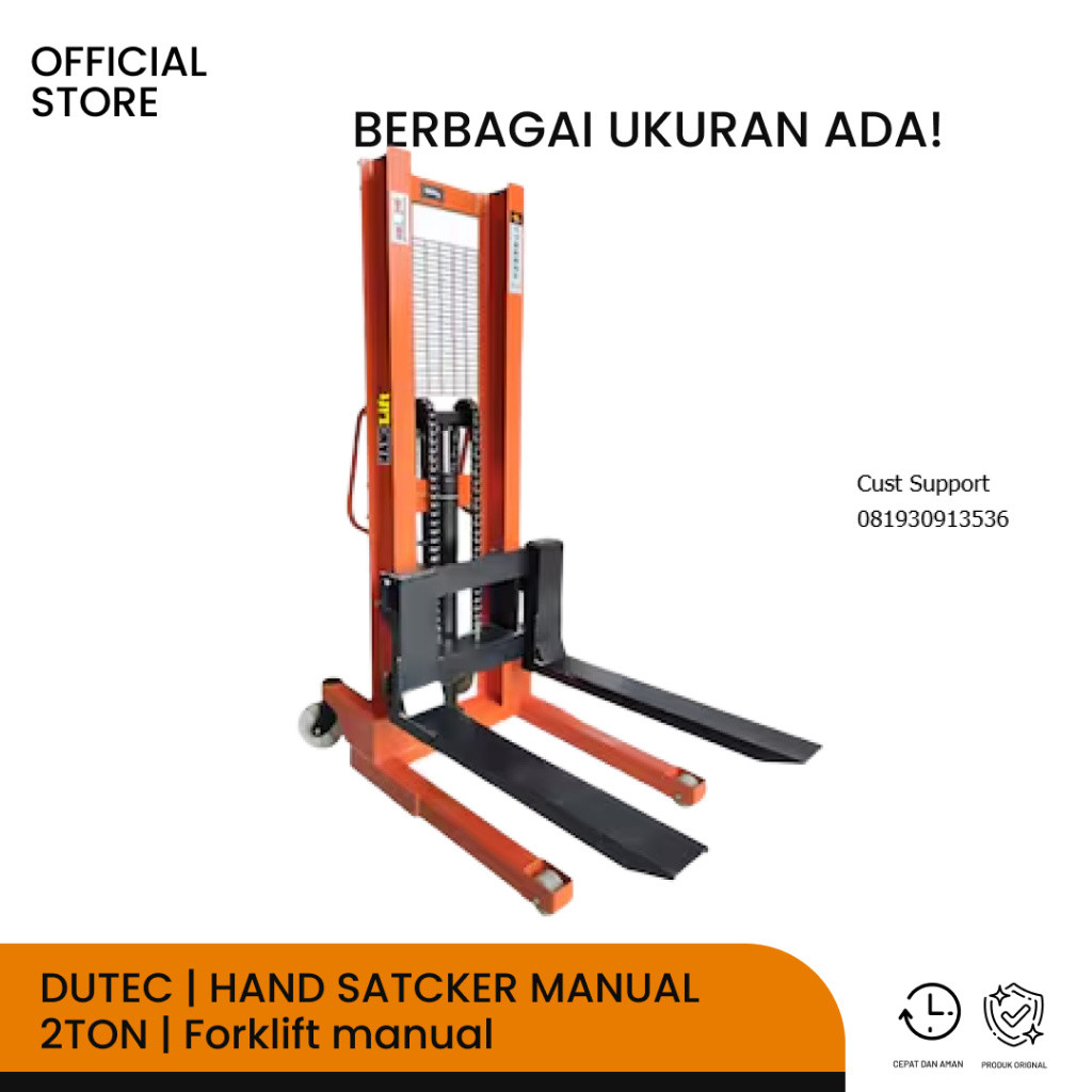 DUTEC | HAND SATCKER MANUAL 2TON | Forklift manual