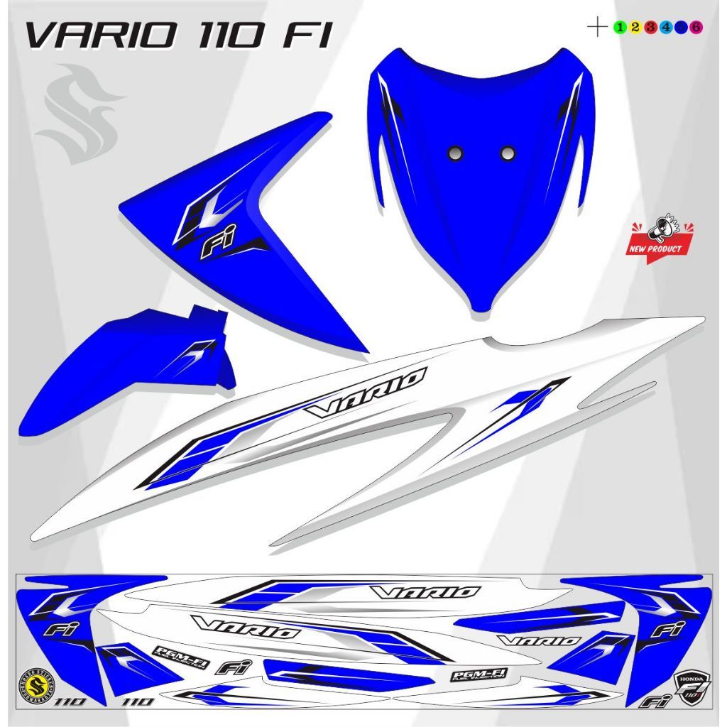 VARIASI STIKER VARIO FI 110 NEW / VARIASI STRIPING VARIO 110