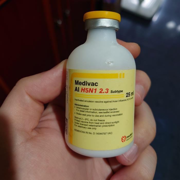 Vaksin Medivac AI H5N1 2.3 25ml atau 50 dosis ai inaktif