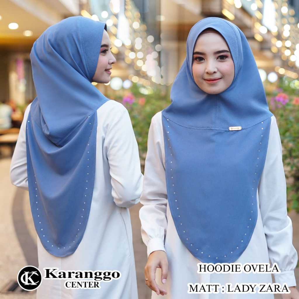 Hijab instan Terbaru Hoddie OVELA Design Elegant  Bahan Lady Zara Premium Karanggo