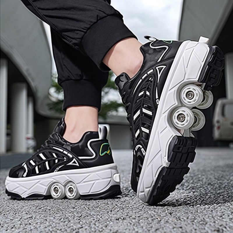 Casual roller skates 4-wheel parkour shoes roller skating shoes urban street sports shoes quad