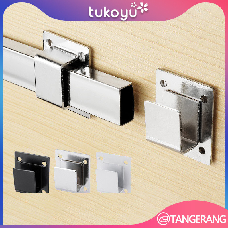 2pcs Bracket Wall Besi Pipa/Bracket Persegi Pipa/Braket Pergi Pipa