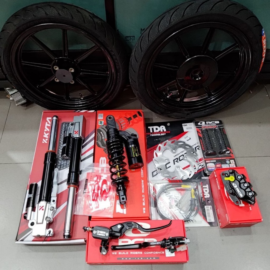 Paketan Lengkap Vario 110 125 150 Beat FI Scoopy Mio Sporty Smile Soul Master Rem RCB E3 14mm kanan 