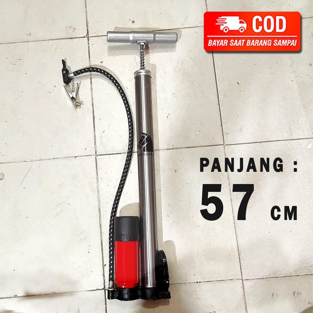 POMPA BAN TABUNG METER SEPEDA / POMPA BAN SEPEDA / POMPA MOTOR / POMPA BAN MOTOR