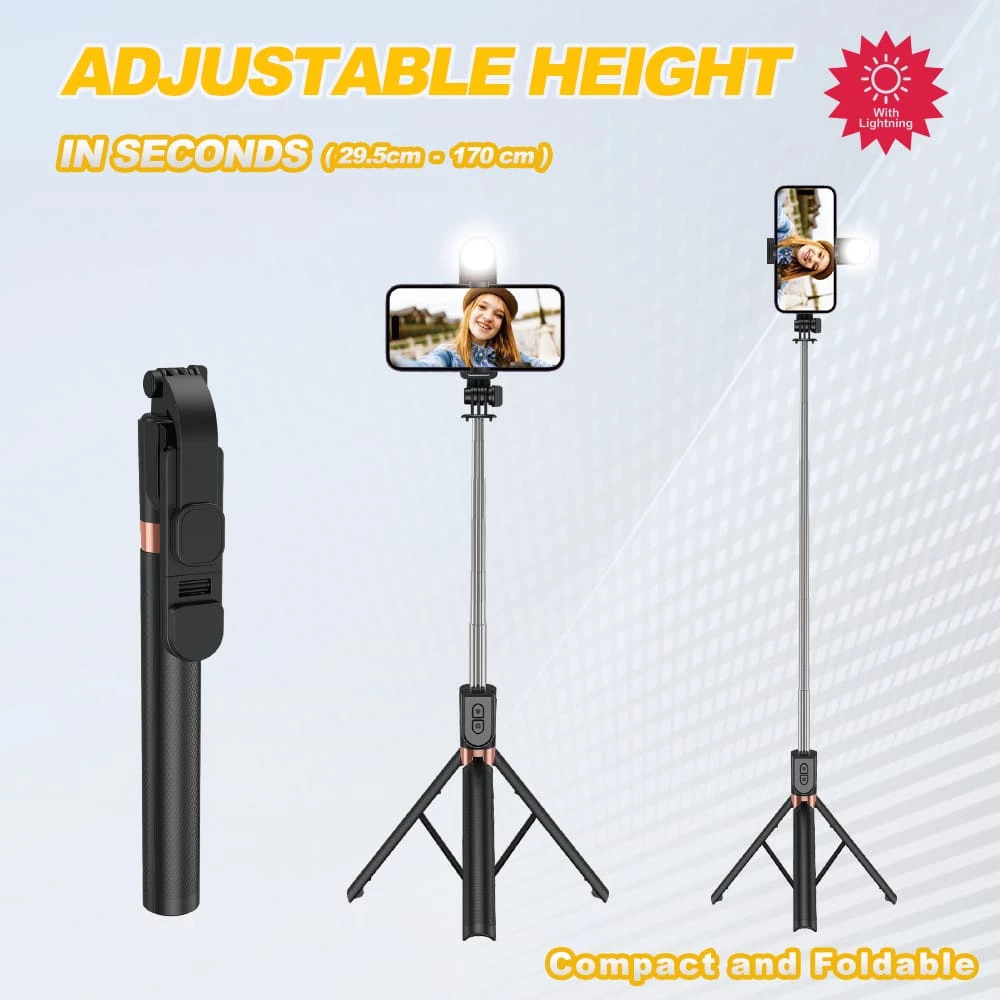 TONGSIS Bluetooth 3in1 R1S L LED 360° 1.7M / TONGSIS TRIPOD / TONGSIS 3 IN 1 / SELFIE STICK / TONGSI