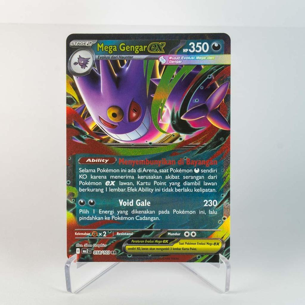 Mega Gengar EX RR 058/103 MA2 Kobaran Biru Kartu Pokemon TCG Original Indonesia