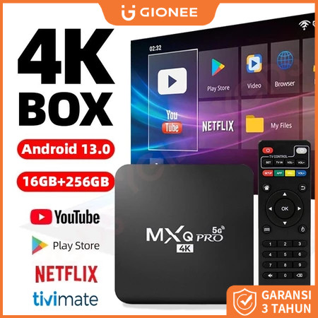 GIONEE Android TV Box MXQ PRO 4K UHD 5G Smart Set Top Box 4G+32G Bluetooth digital Stb TV BOX Smart 