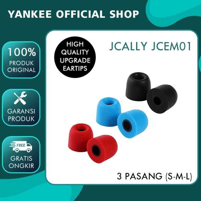 JCALLY JCEM01 Eartips Upgrade Memory Foam Eartips for KZ EDC EDX Pro - Hitam, 1 Pasang M