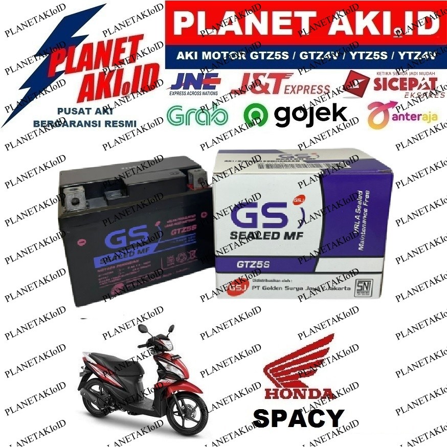 KATLENSHOP Aki Motor Honda Spacy Aki Kering Accu Kering MF GTZ5S