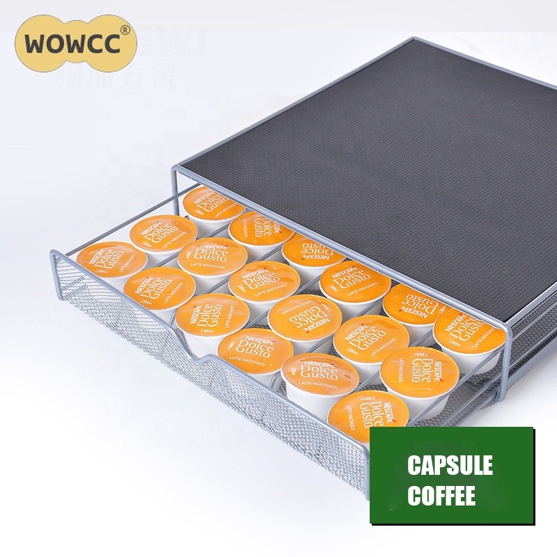 Nescafe Dolce Gusto Kopi Kopi Rak Rak Laci Nespresso Rotating Penyimpanan Rak Kapsul Kotak Laci