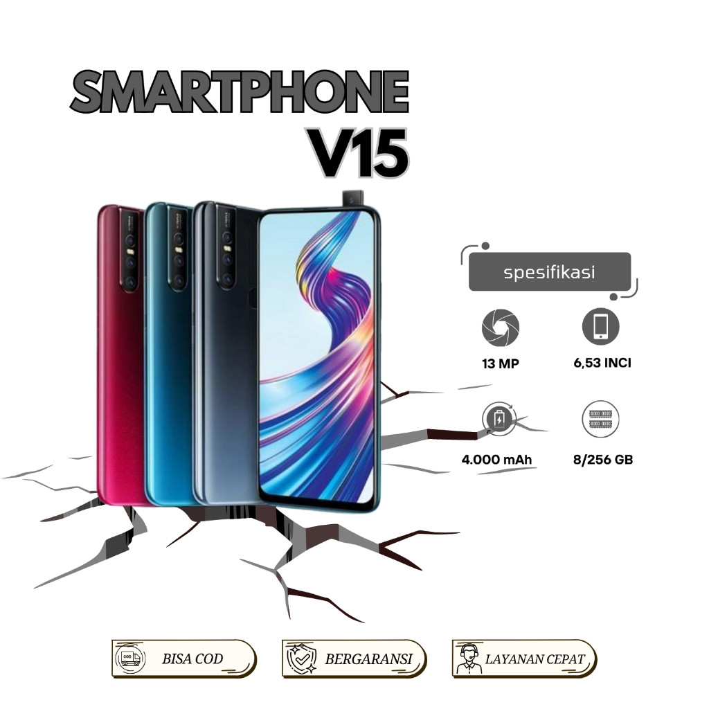 HP VIVO V15 RAM 8/256GB KAMERA 12MP+8MP GARANSI 1 TAHUN