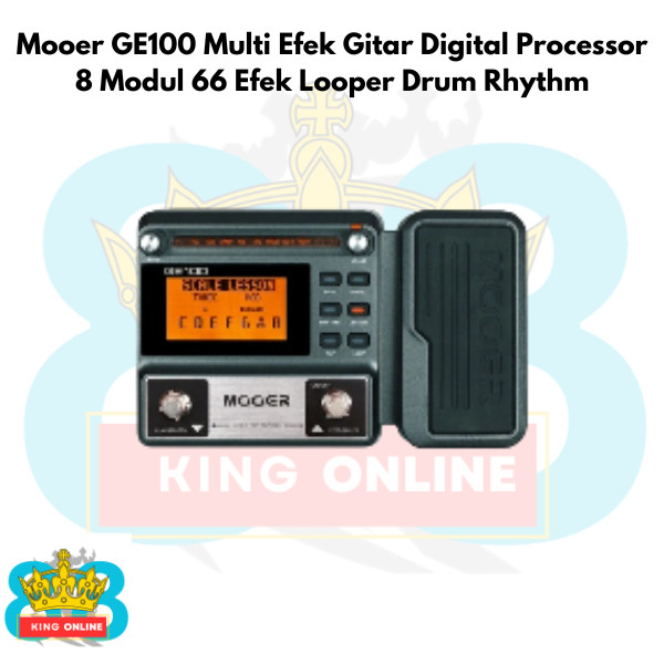 Mooer GE100 Multi Efek Gitar Digital Processor 8 Modul 66 Efek Looper Drum Rhythm
