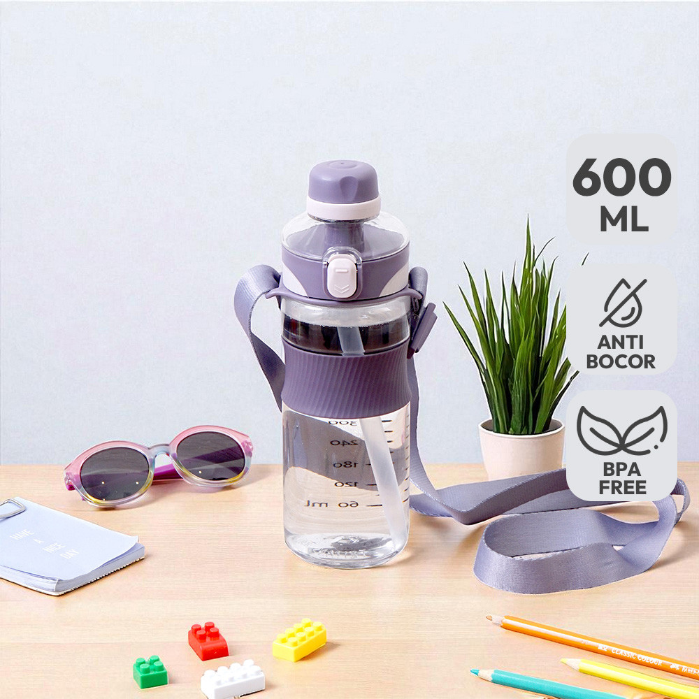 Informa Appetite Polly Botol Minum Tritan 600 ml - Ungu Tumbler Botol Air Tempat Minum Botol Minuman