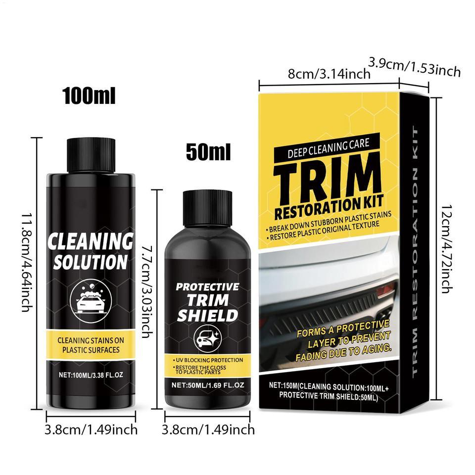 Car Trim Restorer Vehicle Interior Cleaning Kit UVResistant Car Trim Cleaning and Care Kit for Dashb